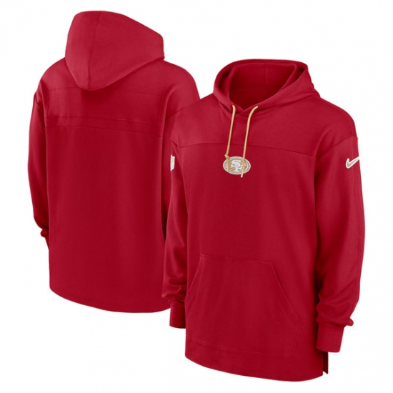 Men's San Francisco 49ers Scarlet Performance Pullover Hoodie - Jersey