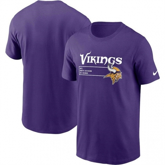 Men's Minnesota Vikings Purple Division Essential T Shirt - Jersey