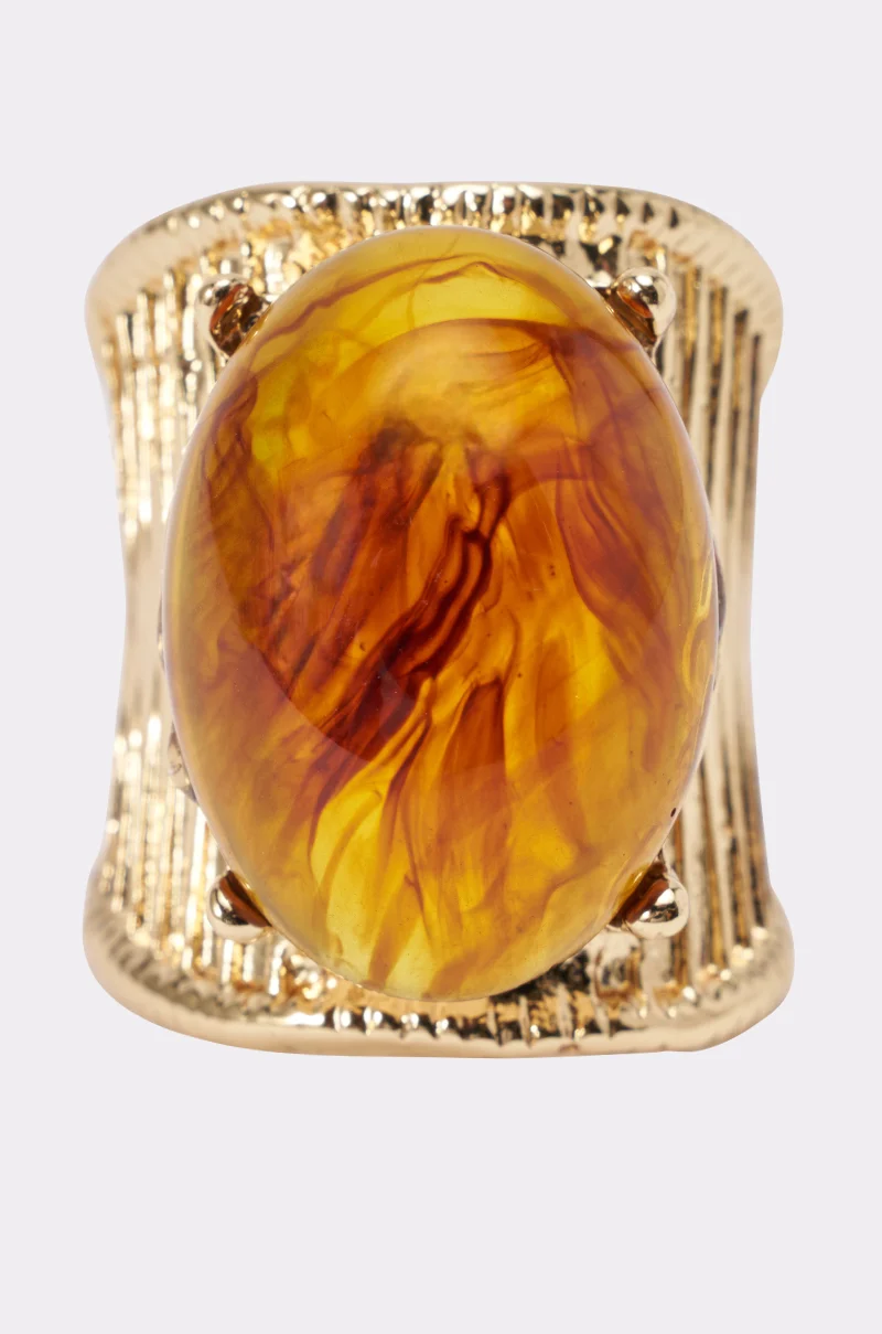 CROWN ENERGY GOLD RING IN BROWN - Akira Wear