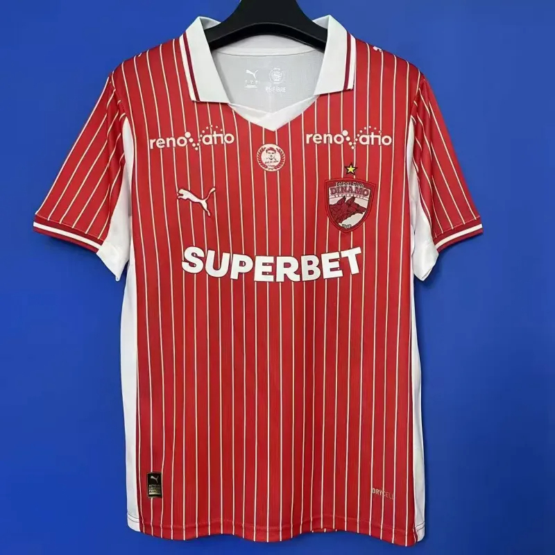 FC Dinamo Bucuresti Soccer Jersey Home Custom Shirt 25-26 - Jersey