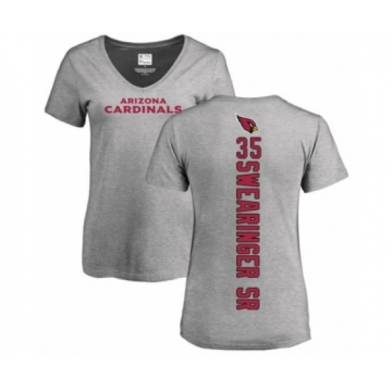 NFL Women's Nike Arizona Cardinals #35 D.J. Swearinger SR Ash Backer V-Neck T-Shirt - Jersey
