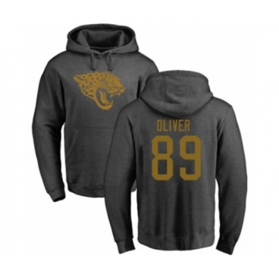 Football Jacksonville Jaguars #89 Josh Oliver Ash One Color Pullover Hoodie - Jersey