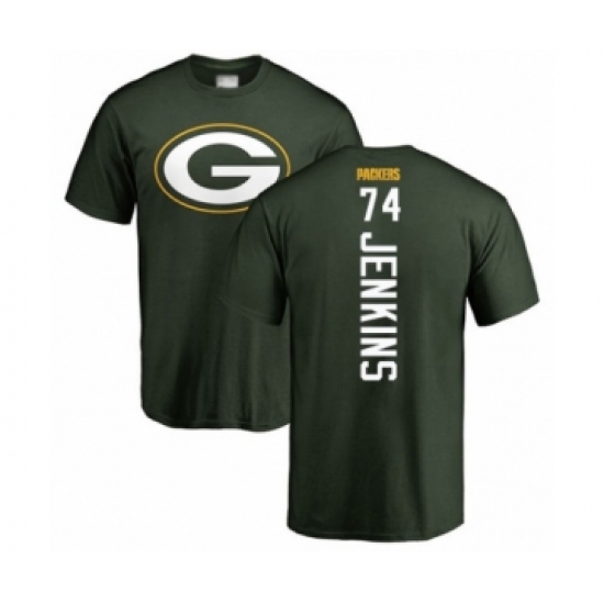 Football Green Bay Packers #74 Elgton Jenkins Green Backer T-Shirt - Jersey