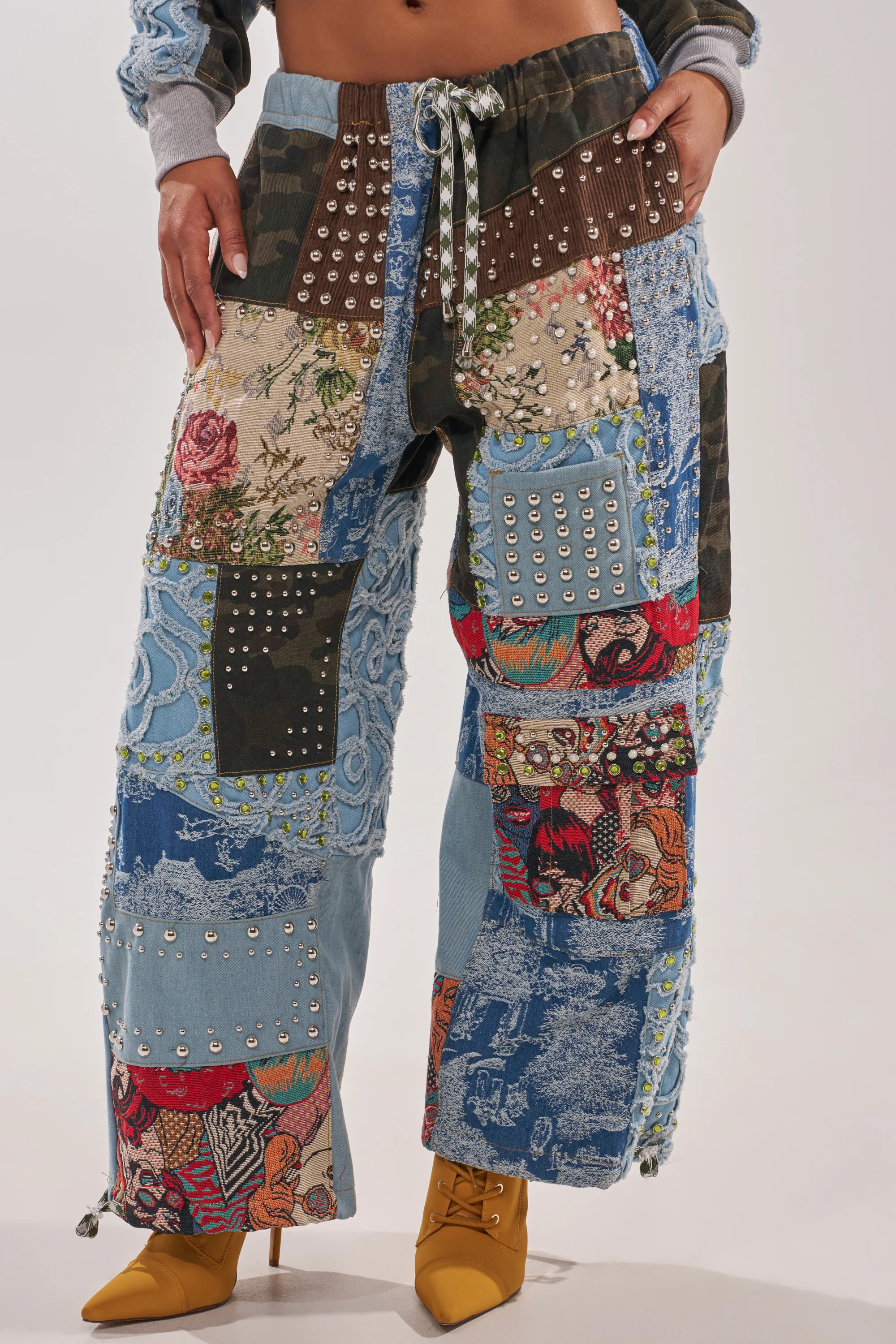 CALL EM CRAZY PATCHWORK JOGGER - Akira Wear
