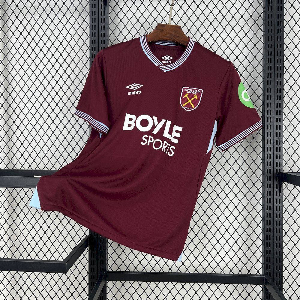 West Ham United Football Jersey Home Custom Shirt 2025-26 - Jersey