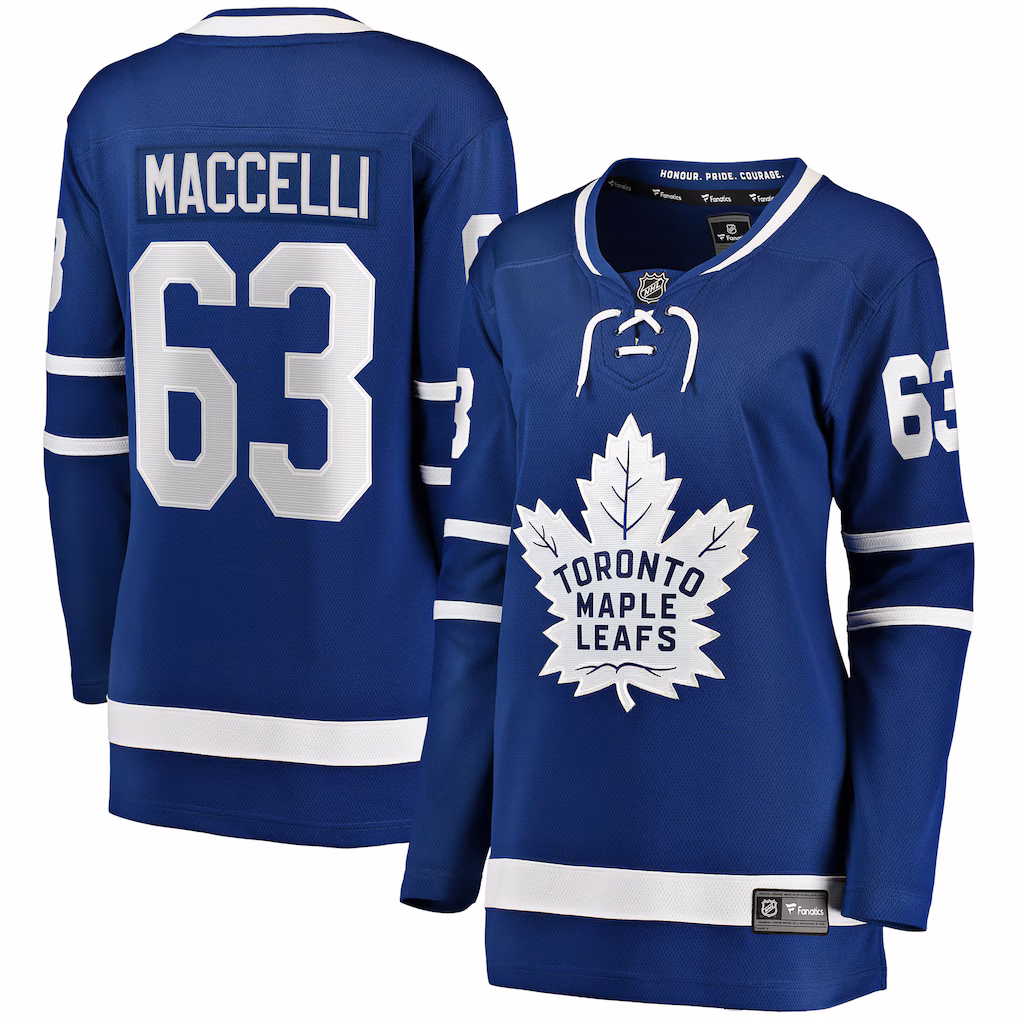 Women's Toronto Maple Leafs Matias Maccelli Fanatics Blue Home Breakaway Jersey - Jersey