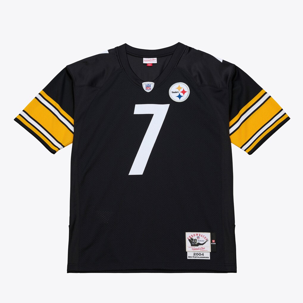 Men's Pittsburgh Steelers Ben Roethlisberger Mitchell & Ness Black 2004 Authentic Throwback Jersey - Jersey