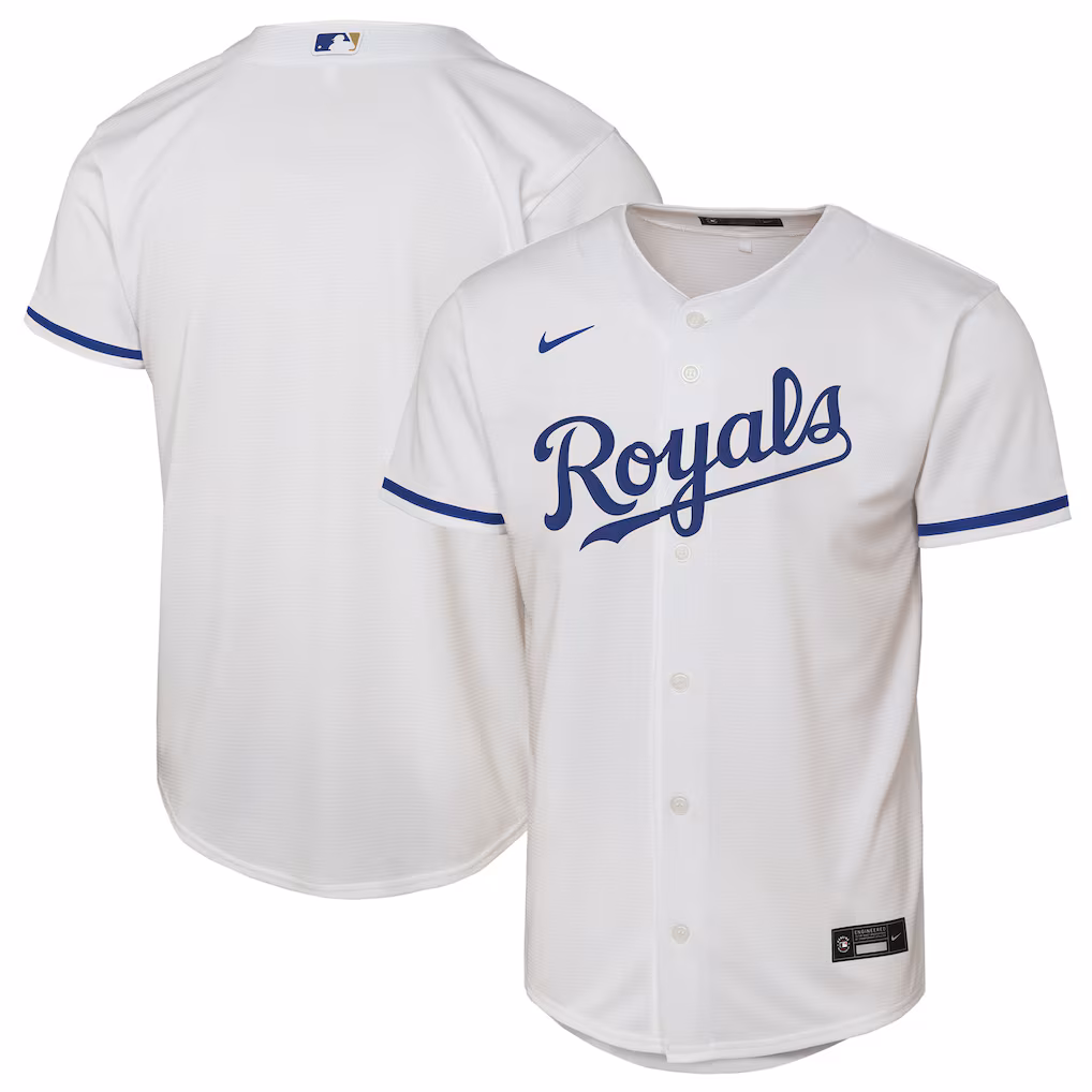 Youth Kansas City Royals  Nike White Home Replica Jersey - Jersey