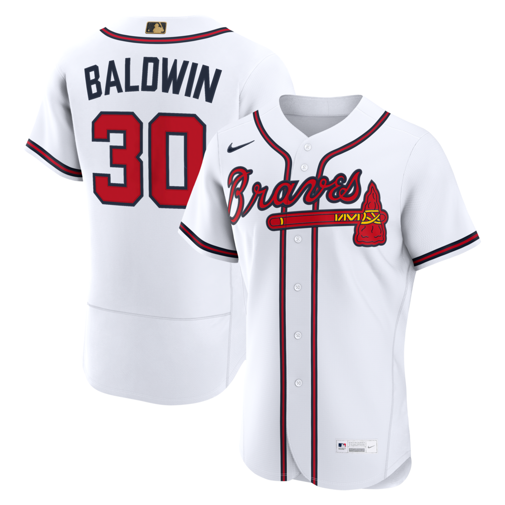 Men's Atlanta Braves Drake Baldwin Nike White MLB Awards Authentic Jersey - Jersey