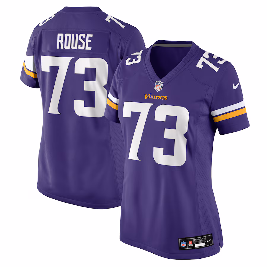 Women's Minnesota Vikings Walter Rouse Nike Purple Team Game Jersey - Jersey