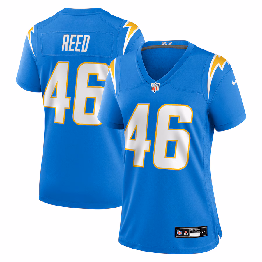 Women's Los Angeles Chargers Nikko Reed Nike Powder Blue Team Game Jersey - Jersey