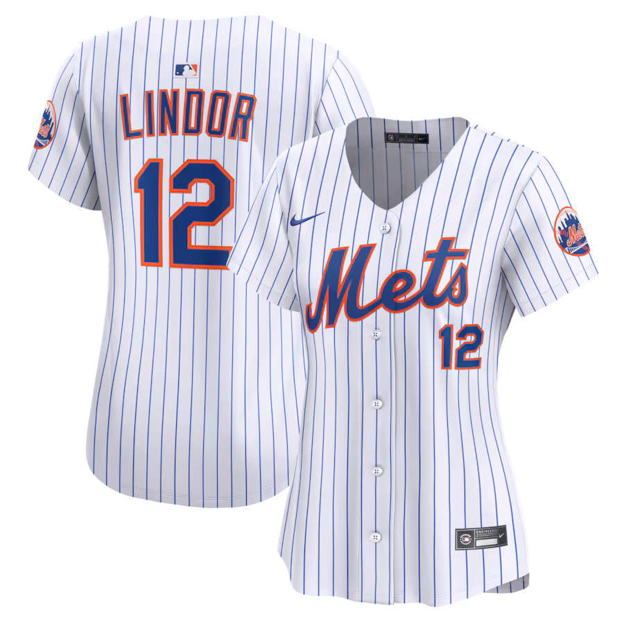 Women's New York Mets Francisco Lindor Nike White Home Limited Jersey - Jersey