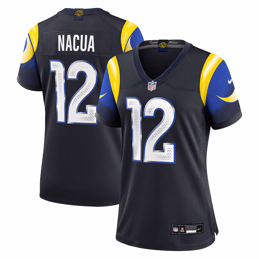 Women's Los Angeles Rams Puka Nacua Nike Midnight Blue 2025 Rivalries Collection Game Jersey - Jersey