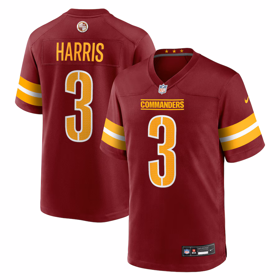 Men's Washington Commanders Will Harris Nike Burgundy Team Game Jersey - Jersey