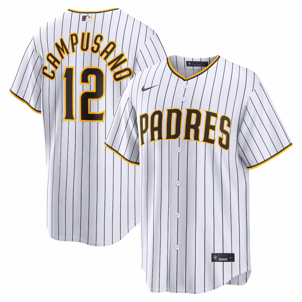 Men's San Diego Padres Luis Campusano Nike White Home Replica Jersey - Jersey