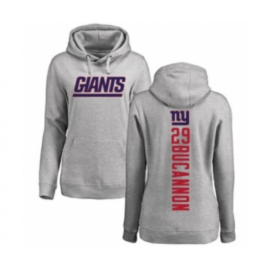 Football Women's New York Giants #29 Deone Bucannon Ash Backer Pullover Hoodie - Jersey