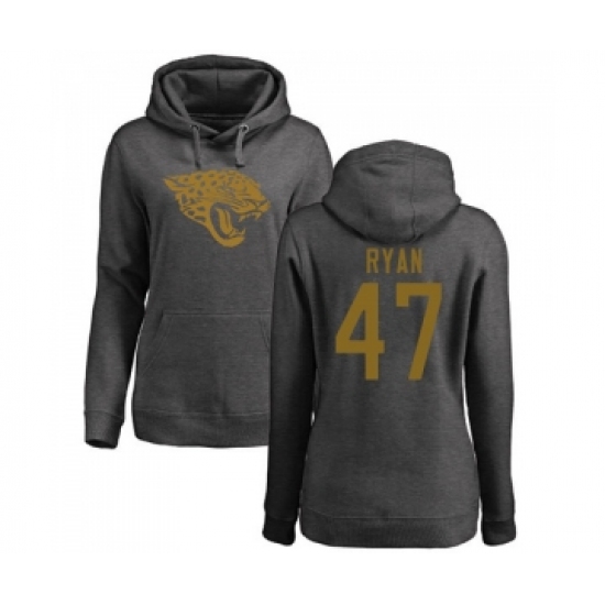 Football Women's Jacksonville Jaguars #47 Jake Ryan Ash One Color Pullover Hoodie - Jersey