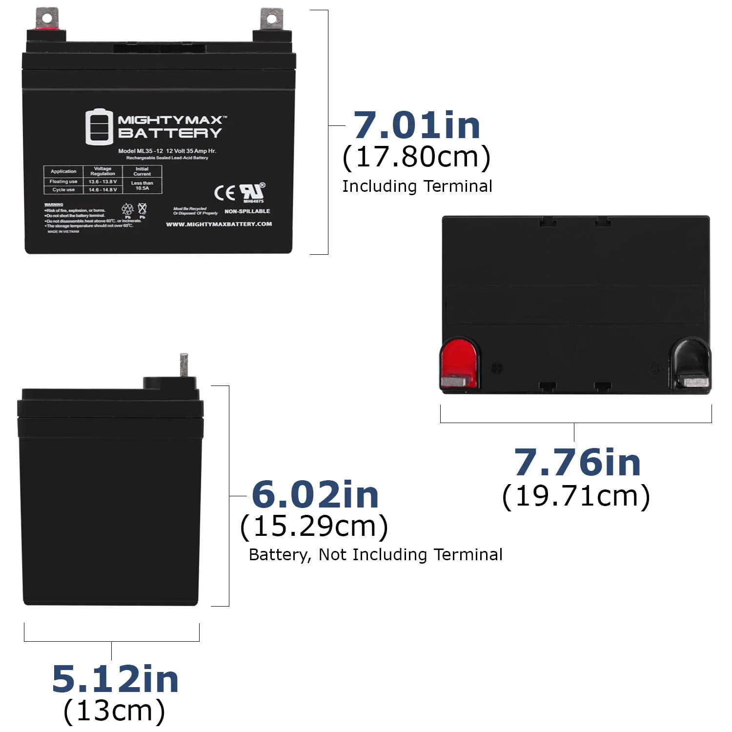 12V 35Ah Battery Replaces John Deere Lawn Tractor-Riding Mower 108