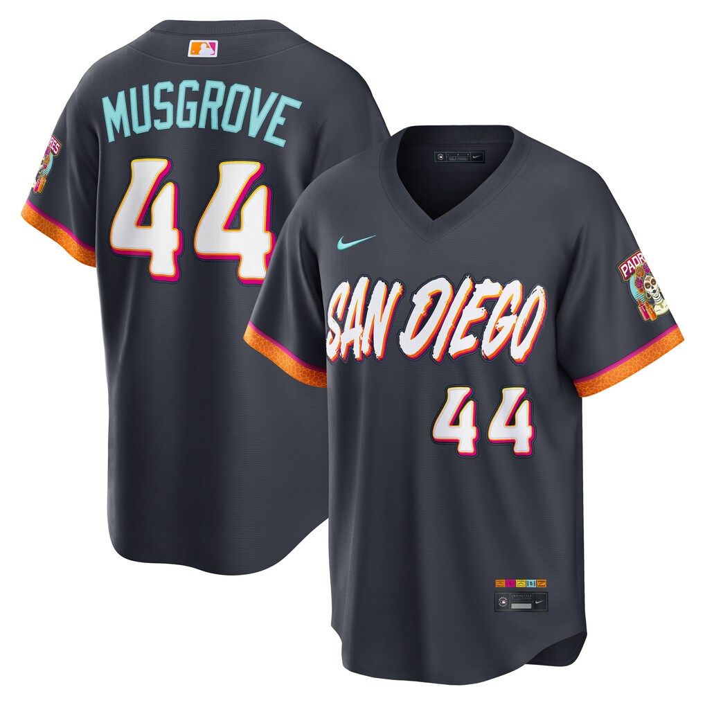 Men's San Diego Padres Joe Musgrove Nike Obsidian 2026 City Connect Stadium Jersey - Jersey