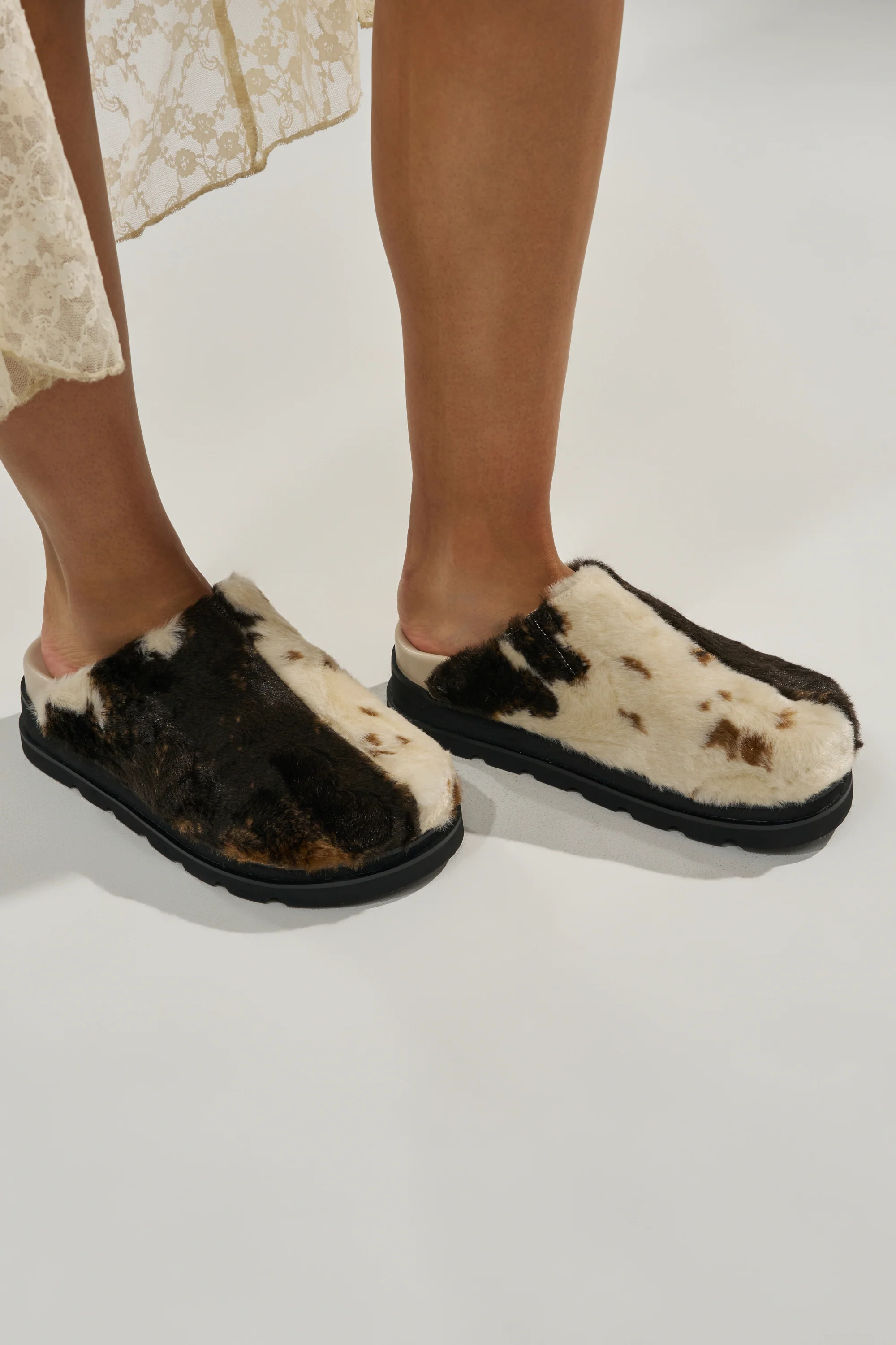 AZALEA WANG GOVINDA MULTI SLIP ON COW PRINT CLOG - Akira Wear