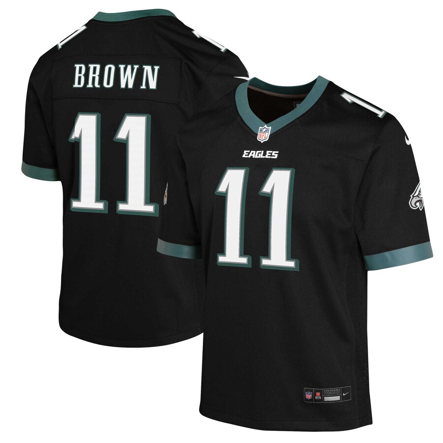Youth Philadelphia Eagles A.J. Brown Nike Black Alternate Game Jersey - Jersey