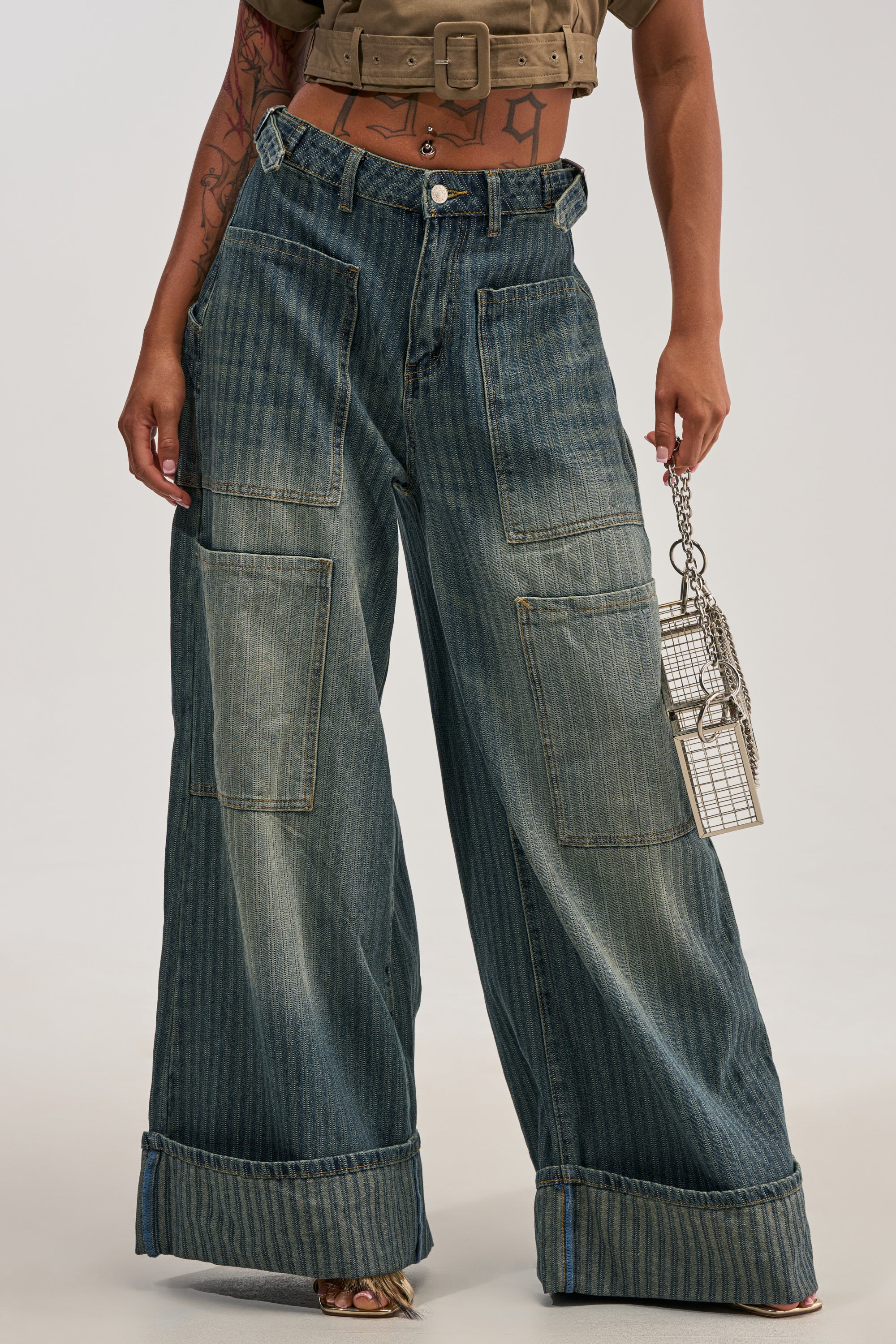 BE MINE STRIPE DENIM - Akira Wear