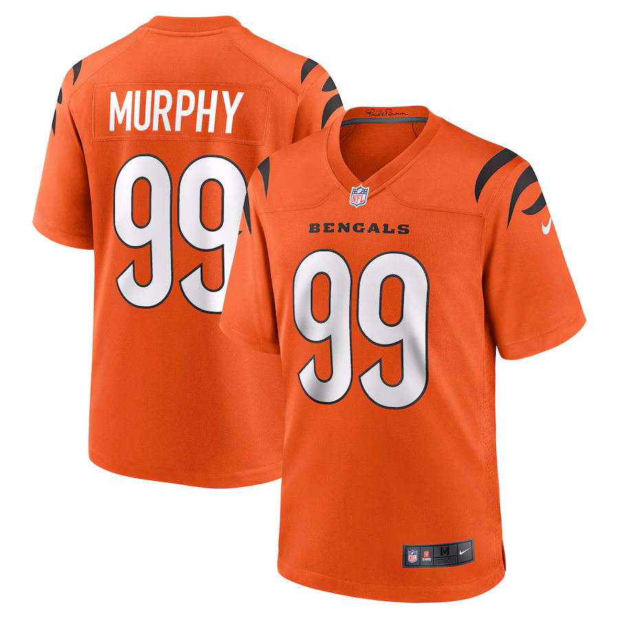 Men's Cincinnati Bengals Myles Murphy Nike Orange Alternate Game Jersey - Jersey