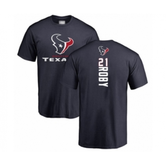 Football Houston Texans #21 Bradley Roby Navy Blue Backer T-Shirt - Jersey