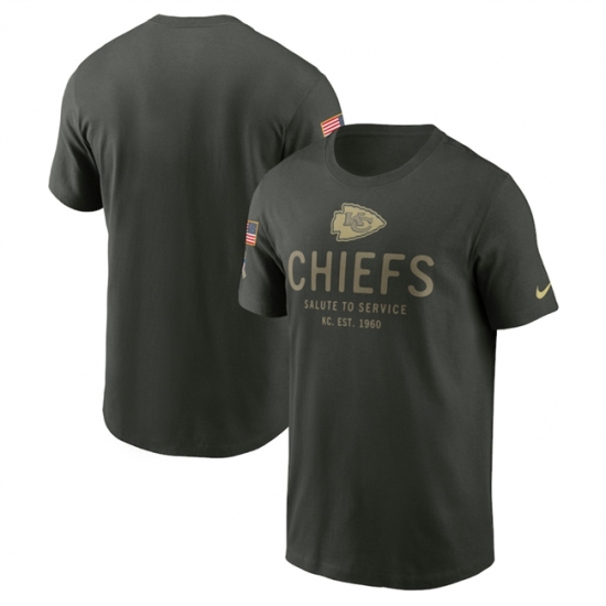 Men's Kansas City Chiefs Forest Green 2025 Salute to Service Sideline Primary Edge Dri-FIT T-Shirt - Jersey