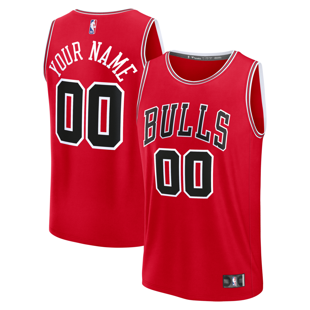 Youth Chicago Bulls Fanatics Red Fast Break Custom Jersey - Icon Edition - Jersey
