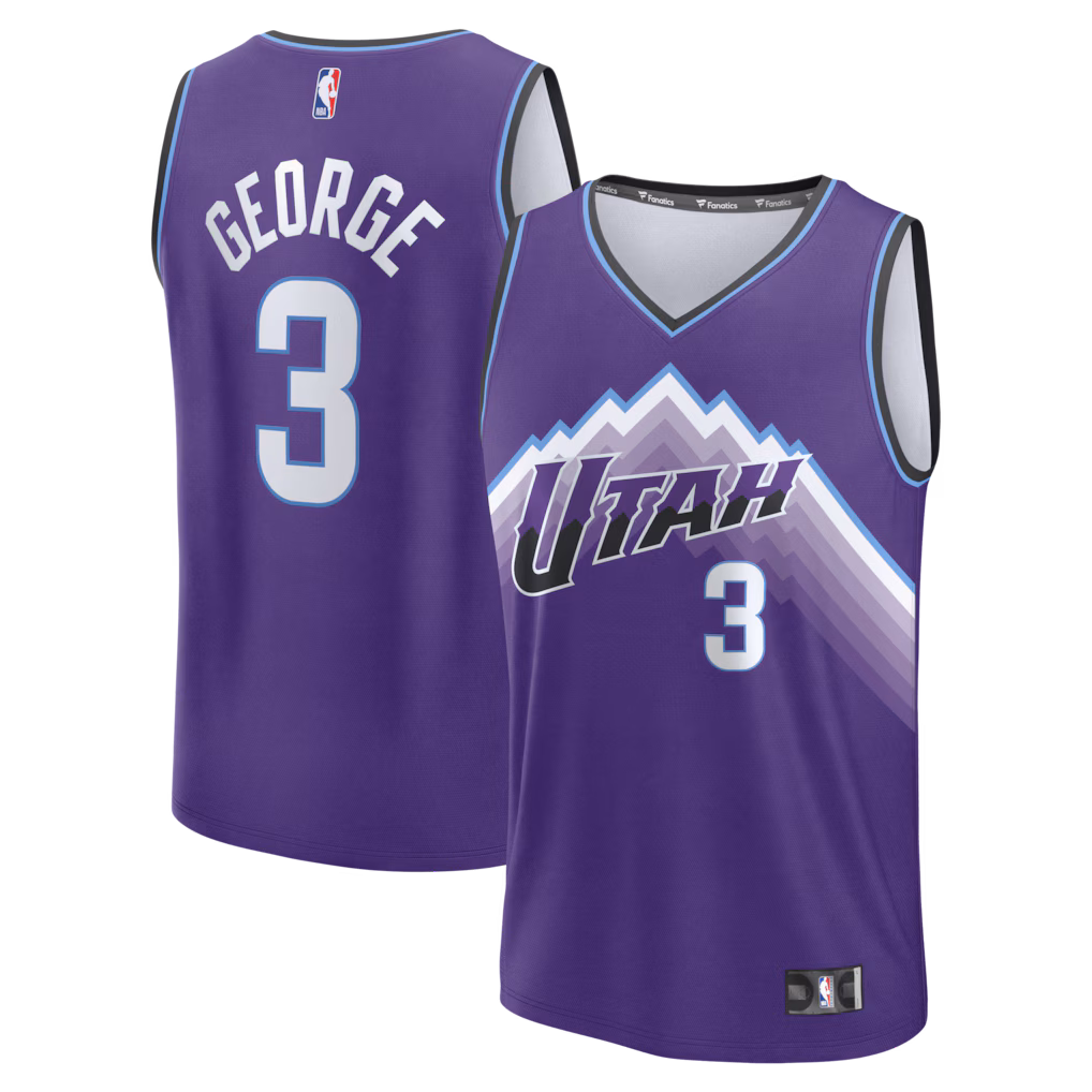 Men's Utah Jazz Keyonte George Fanatics Purple Fast Break Replica Jersey - Icon Edition - Jersey