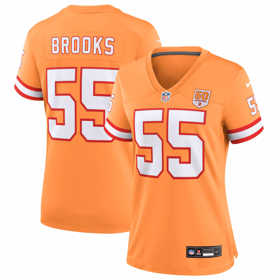 Women's Tampa Bay Buccaneers Derrick Brooks Nike Creamsicle 50th Season Game Jersey - Jersey