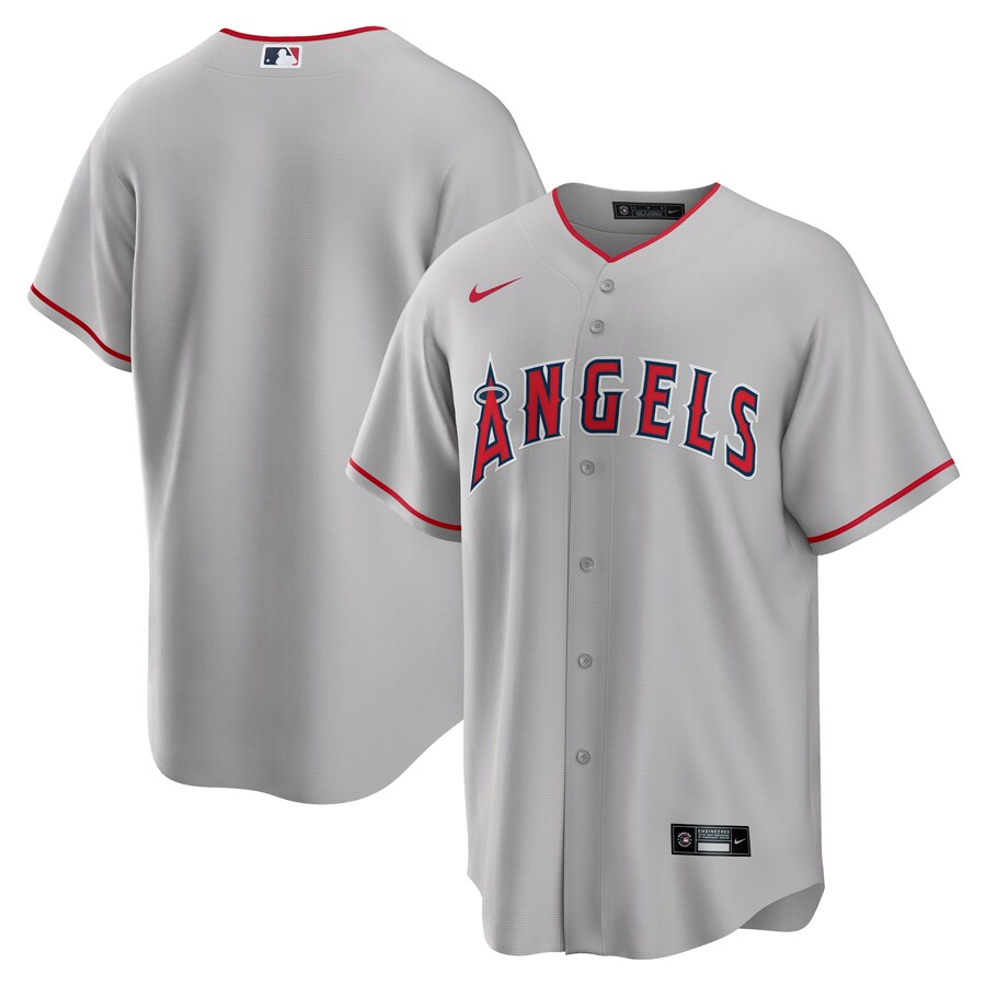 Men's Los Angeles Angels Nike Gray Road Replica Team Jersey - Jersey