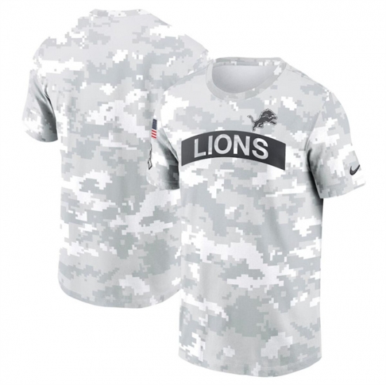 Men's Detroit Lions 2024 Arctic Camo Salute To Service Performance T-Shirt - Jersey