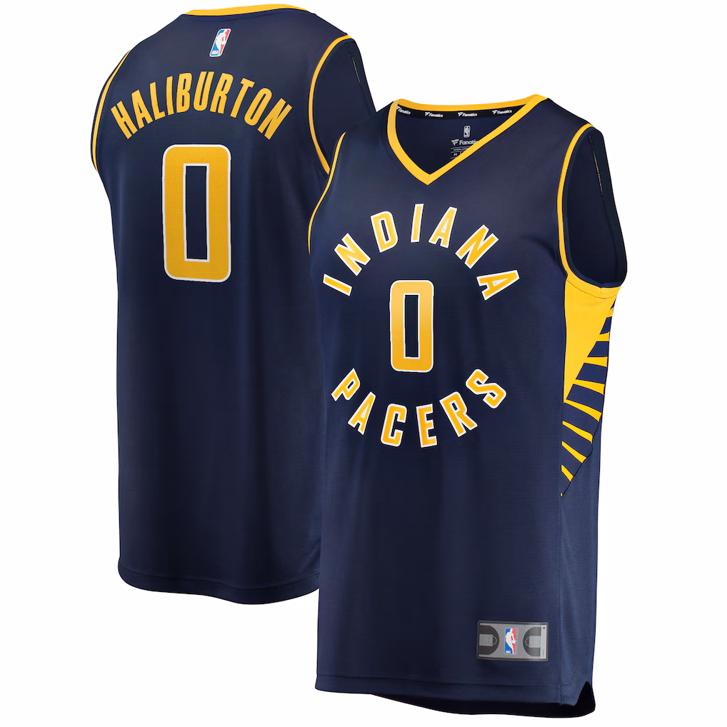 Youth Indiana Pacers Tyrese Haliburton Fanatics Navy 2021/22 Fast Break Replica Jersey - Icon Edition - Jersey
