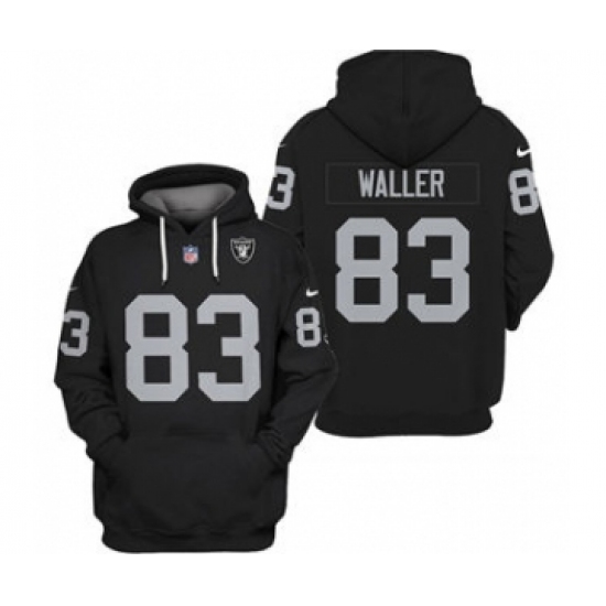 Men's Las Vegas Raiders #83 Darren Waller 2021 Black Pullover Football Hoodie - Jersey