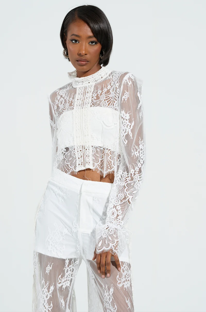 MISS ME YET LACE BLOUSE - Akira Wear