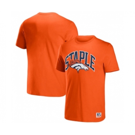 Men's Denver Broncos x Staple Orange Logo Lockup T-Shirt - Jersey