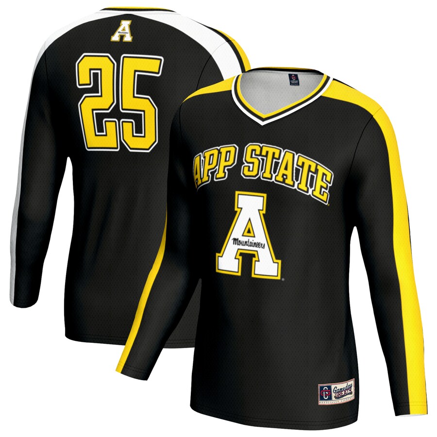 Unisex GameDay Greats Black Appalachian State Mountaineers Women's Volleyball Lightweight Fashion Jersey - Jersey