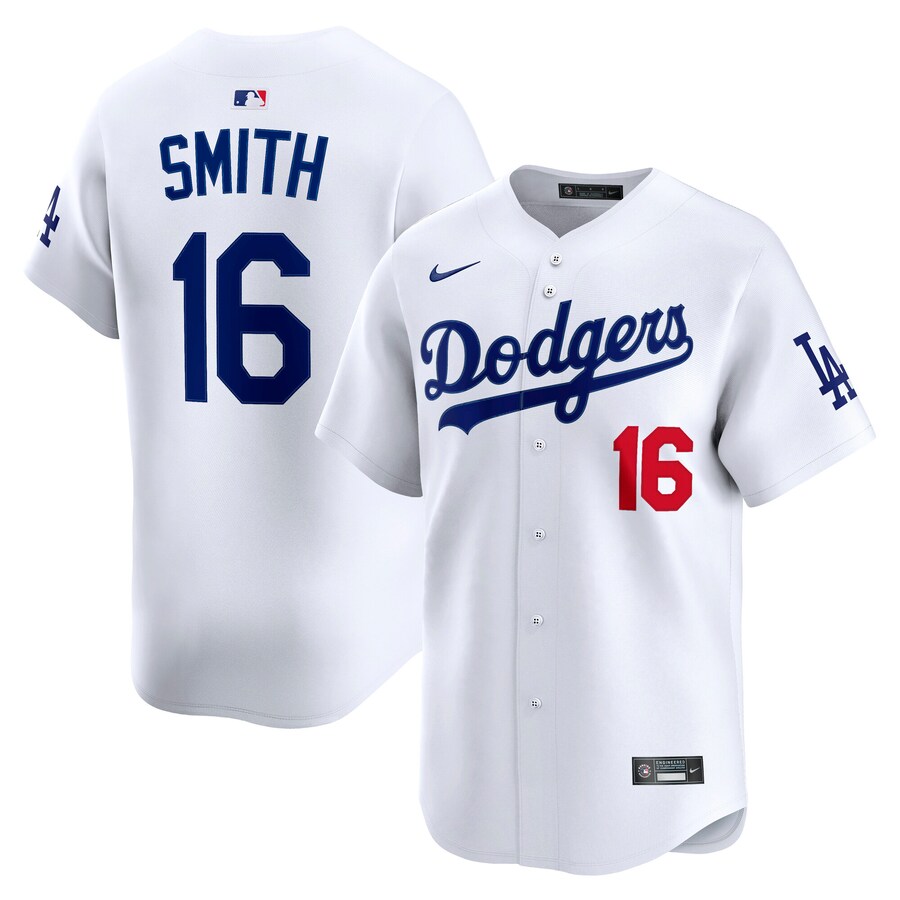 Men's Los Angeles Dodgers Will Smith Nike White Home Limited Player Jersey - Jersey