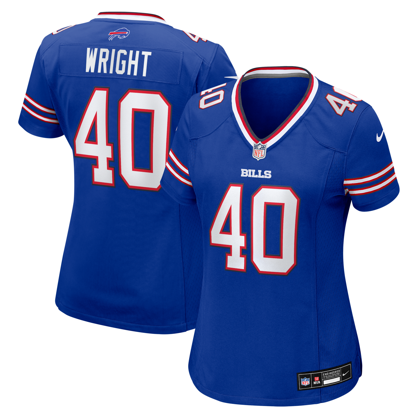 Women's Buffalo Bills Matthew Wright Nike Royal Team Game Jersey - Jersey