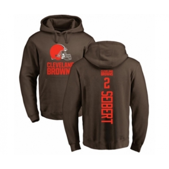 Football Cleveland Browns #2 Austin Seibert Brown Backer Pullover Hoodie - Jersey