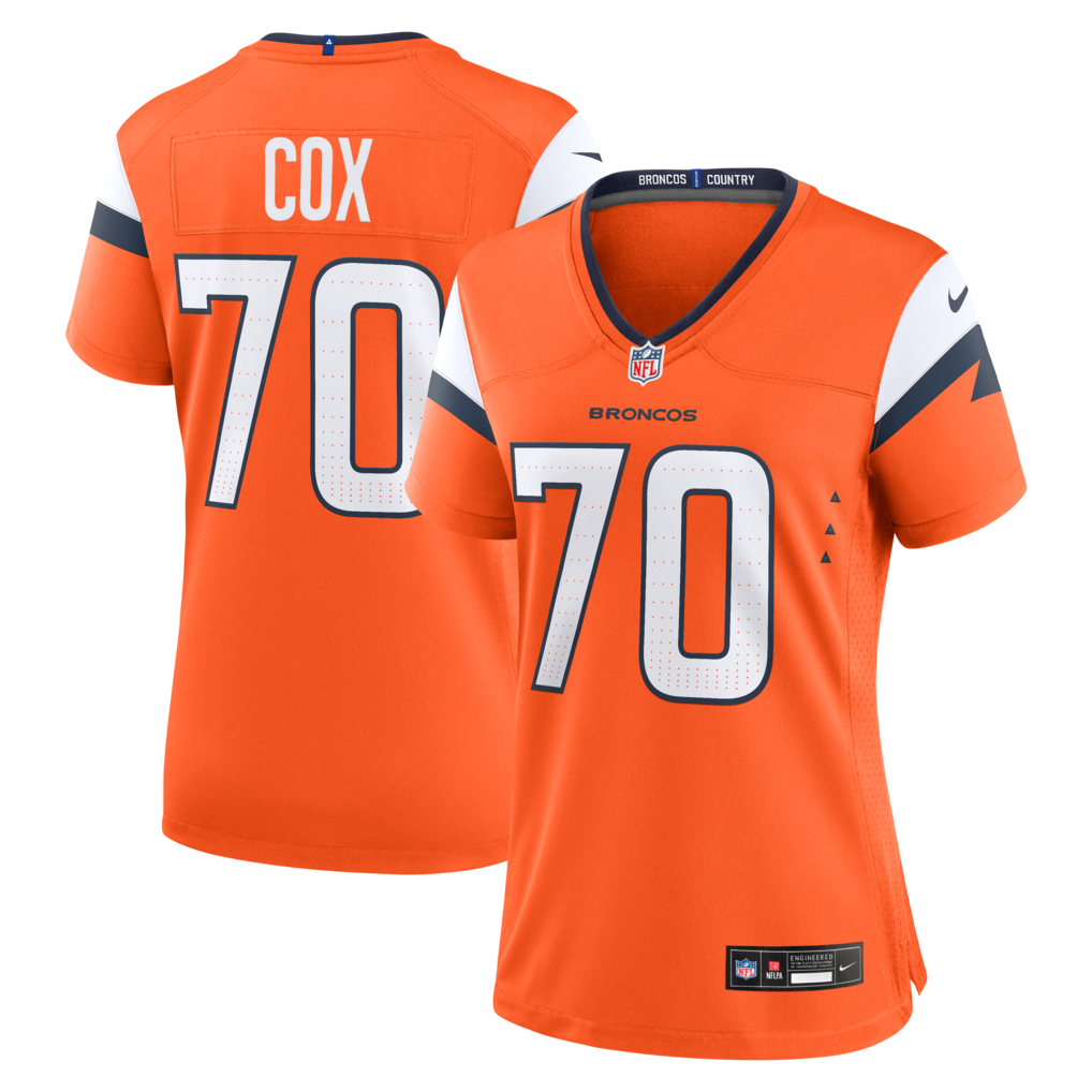 Women's Denver Broncos Marques Cox Nike Orange Team Game Jersey - Jersey