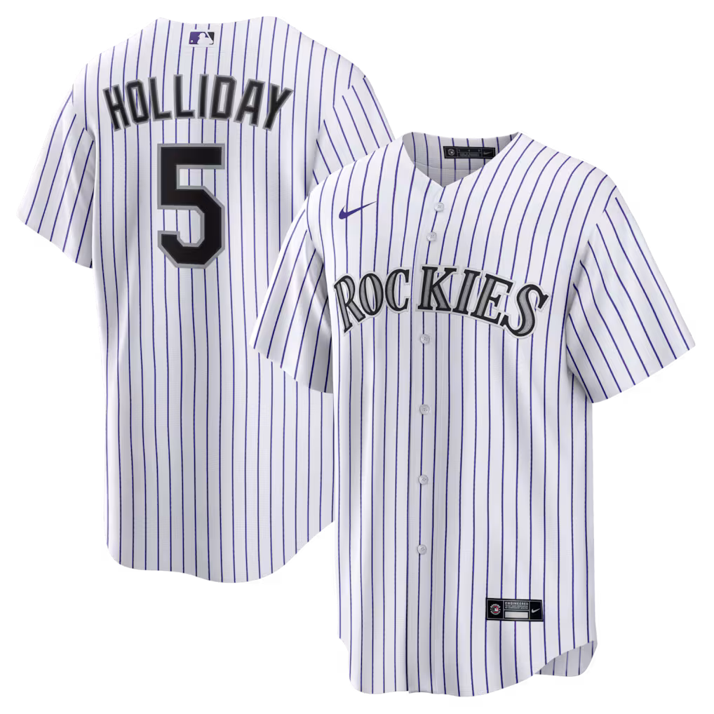 Men's Colorado Rockies Matt Holliday Nike White Home Retired Player Replica Jersey - Jersey
