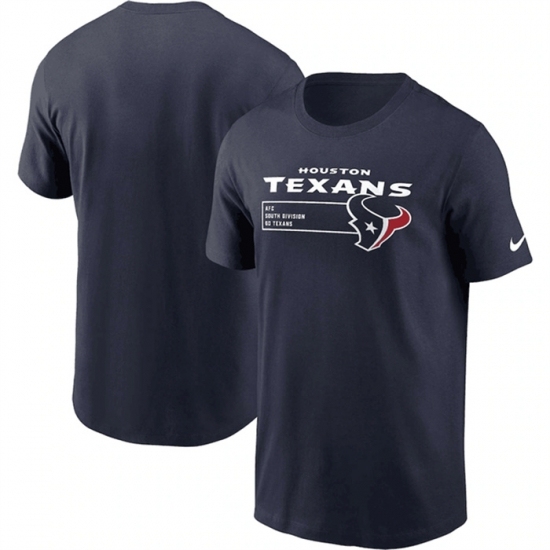 Men's Houston Texans Navy Division Essential T Shirt - Jersey