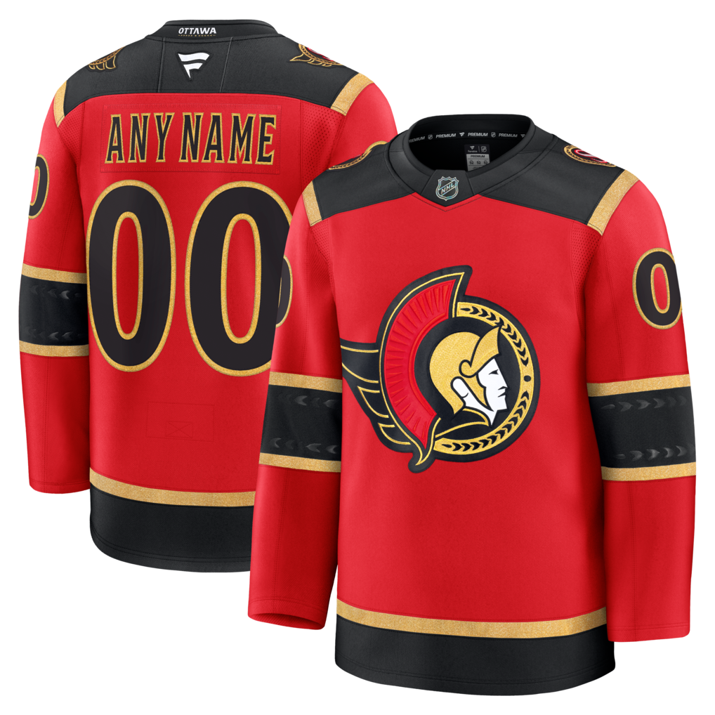Men's Ottawa Senators Fanatics Red Alternate Custom Premium Jersey - Jersey