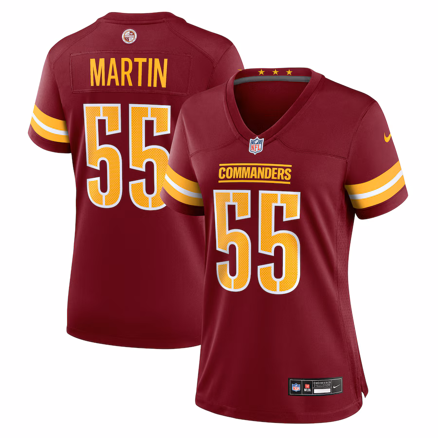 Women's Washington Commanders Jacob Martin Nike Burgundy Team Game Jersey - Jersey