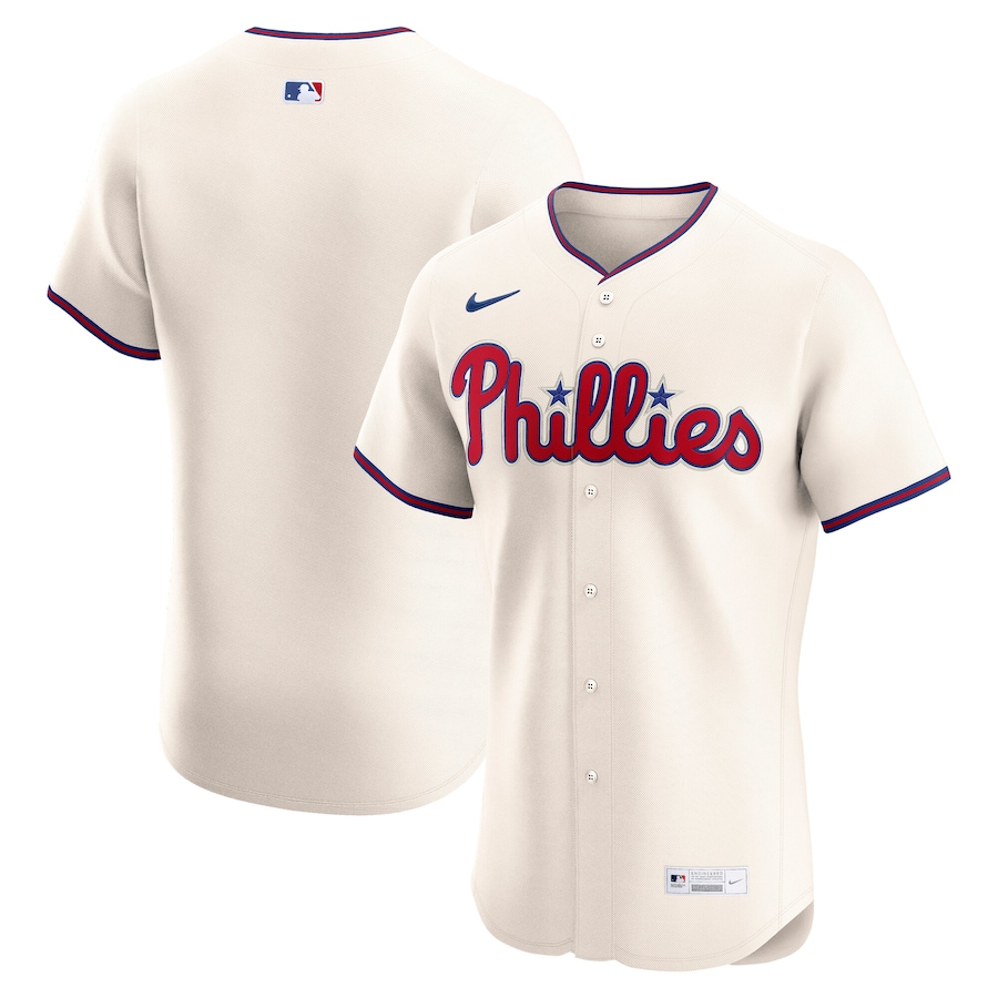 Men's Philadelphia Phillies Nike Cream Alternate 2 Elite Jersey - Jersey