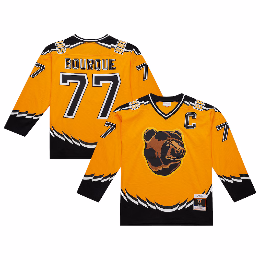 Men's Boston Bruins Ray Bourque Mitchell & Ness Gold 1996-97 Power Play Jersey - Jersey