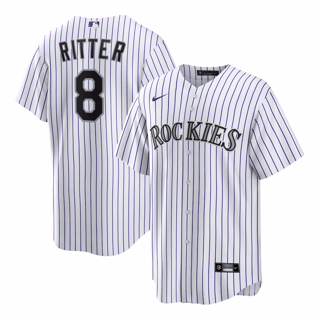 Men's Colorado Rockies Ryan Ritter Nike White Home Replica Jersey - Jersey